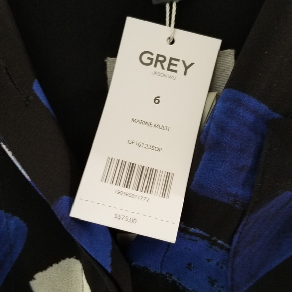 Jason Wu Grey blue black design dress size 6 - Picture 3 of 6